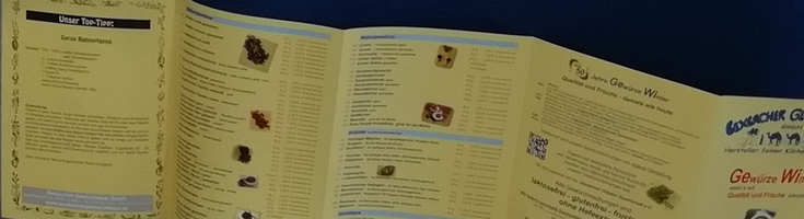 Druckerei Recktenwald Speisekarte